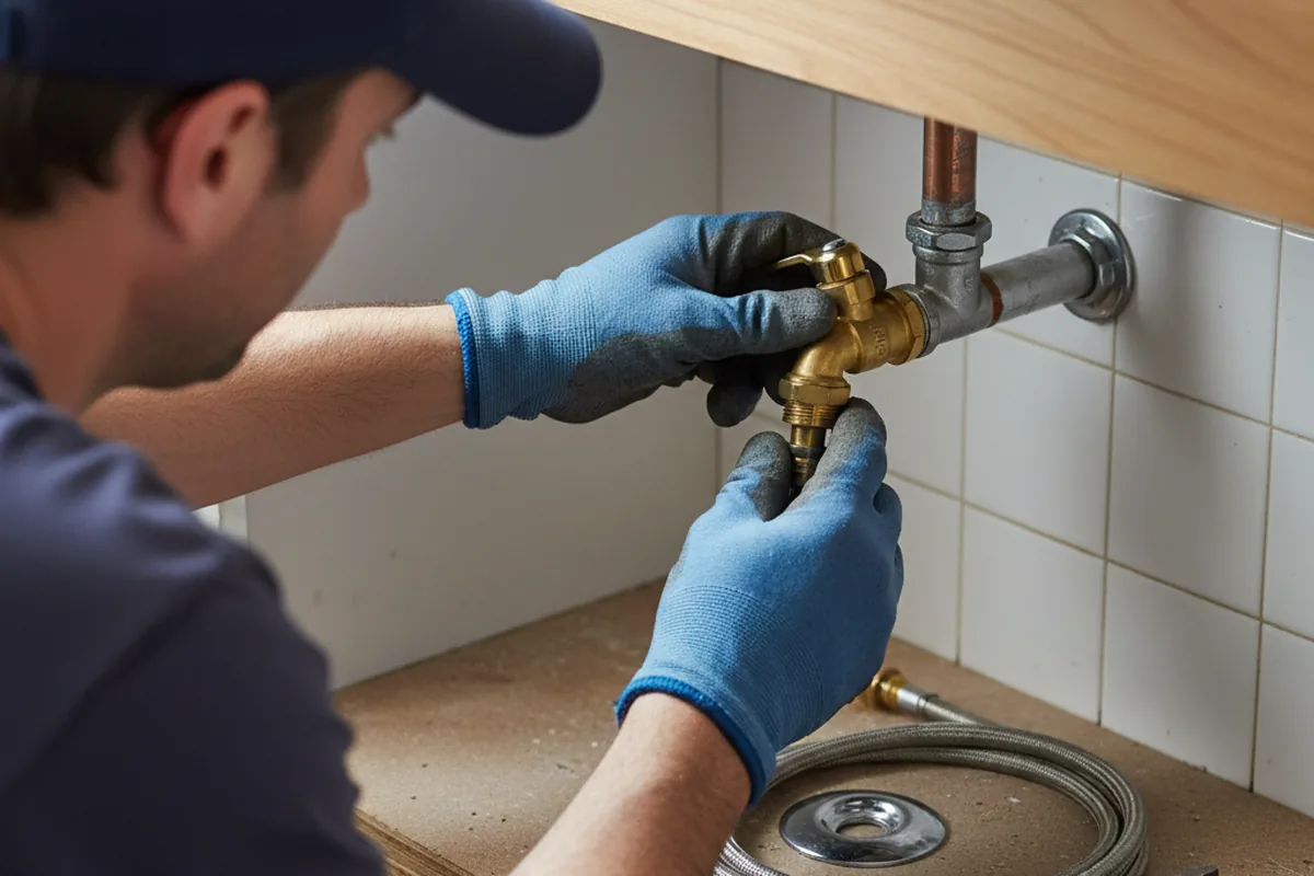 Shutoff valve and fitting work during Repiping in Rush Valley